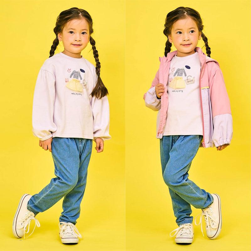 Seraph（セラフ） 子供服 モチーフ 長袖 Tシャツ キッズ 女の子 2025春