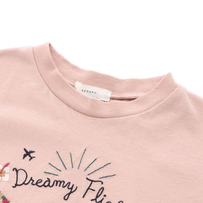 Seraph（セラフ） 子供服 リゾートモチーフ 刺繍 Tシャツ キッズ