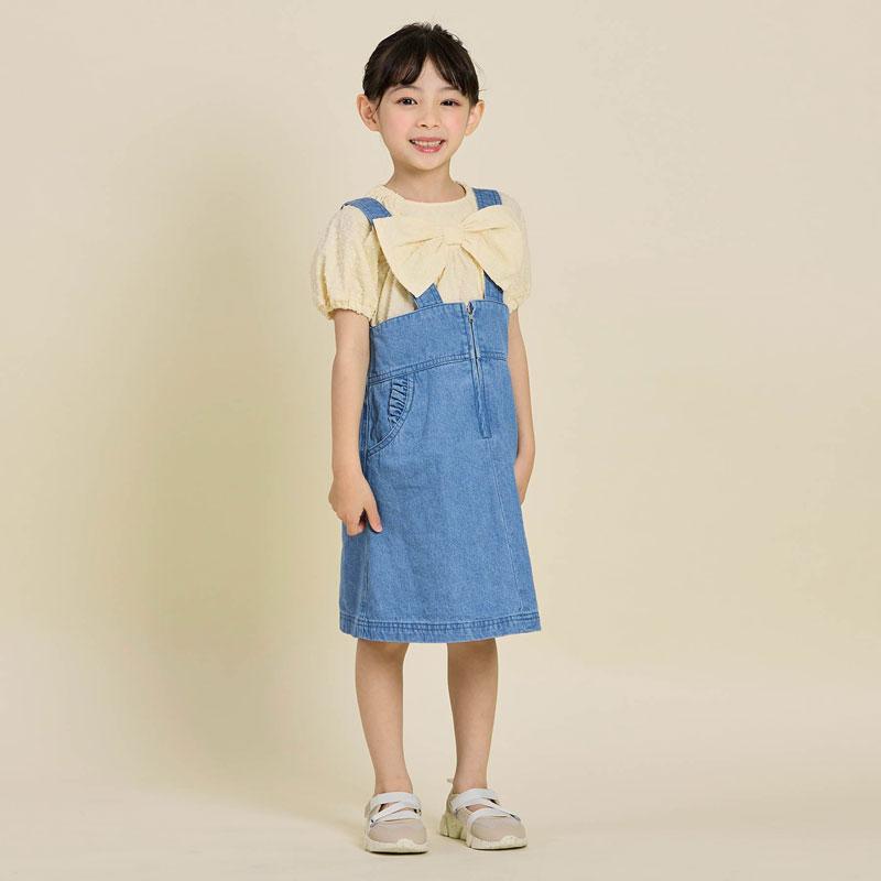 Seraph（セラフ） 子供服 ビックリボン ドットドビー トップス Tシャツ