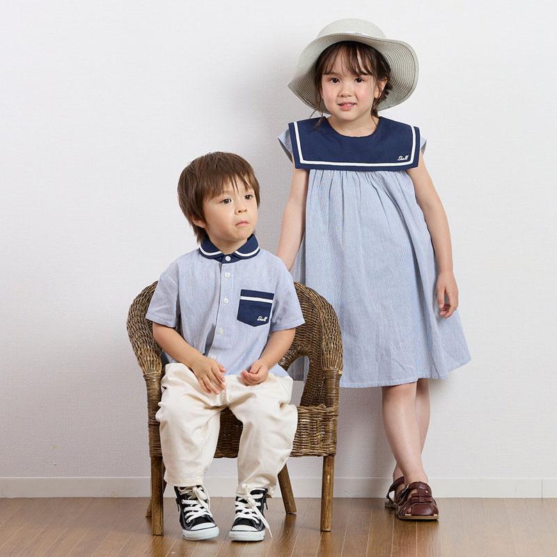 Seraph 子供服 セーラーカラー マリン ワンピース キッズ Seraph 子供服 セーラーカラー マリン ワンピース キッズ