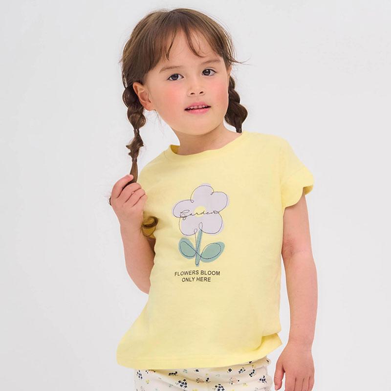 Seraph（セラフ） 子供服 接触冷感 袖スカラップ デザイン Tシャツ