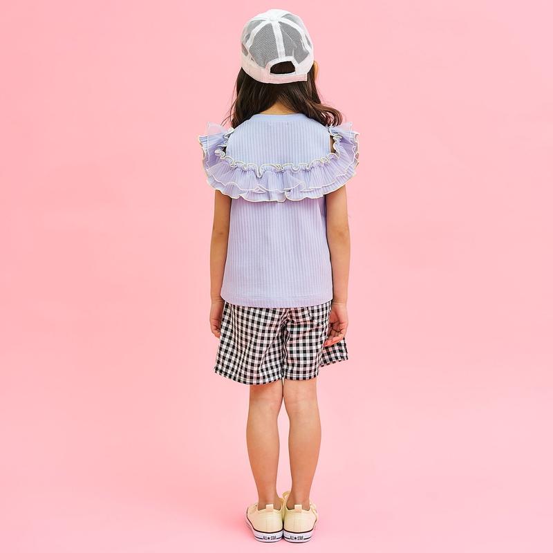 Seraph（セラフ） セール 子供服 2way 肩あき チュール 配色 トップス