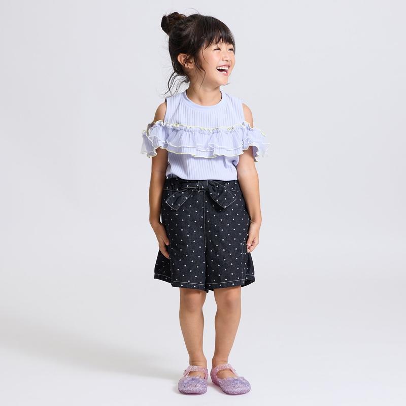 Seraph（セラフ） セール 子供服 2way 肩あき チュール 配色 トップス