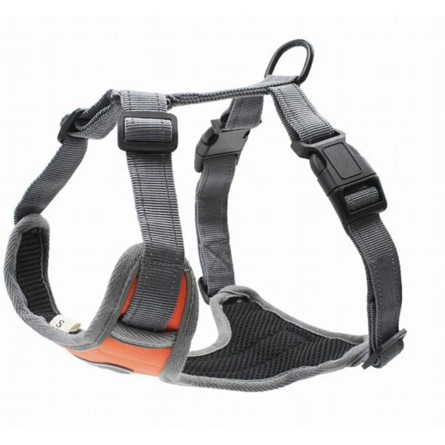 在庫一掃 犬 ハーネス 引っ張り防止胴輪 サイズ調整可能 抜けない 脱着簡単 夜間反射 安心散歩 通気性 軽量 運動向き リード別途 M オレ Inova Auto Com