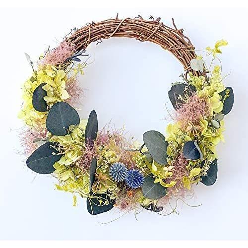 正規激安 Lulu S ルルズ ユーカリとスモークツリーのリース ドライフラワー プリザーブドフラワー ナチュラルリース 海外輸入 Www Simon Page Com