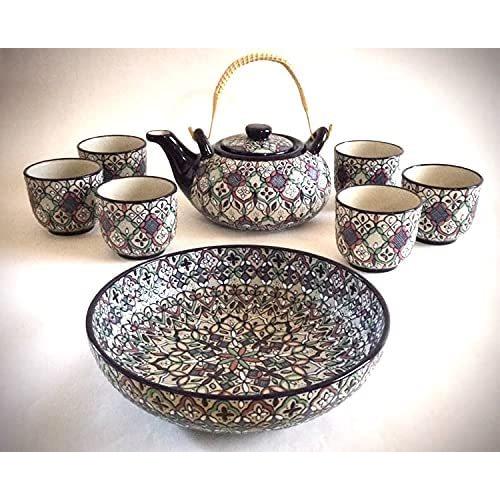 新品未使用】セルビン焼き 急須・湯呑みセット/メキシコ陶器