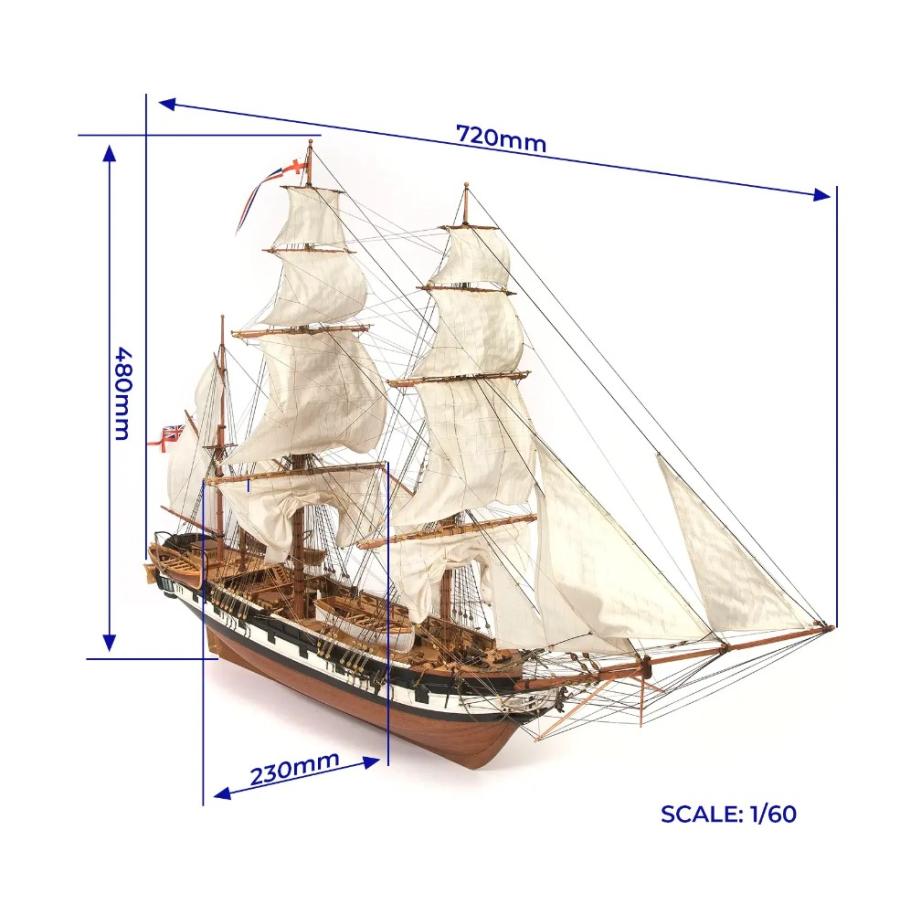 木製帆船模型キット H.M.S.ビーグル｜microcraft｜03