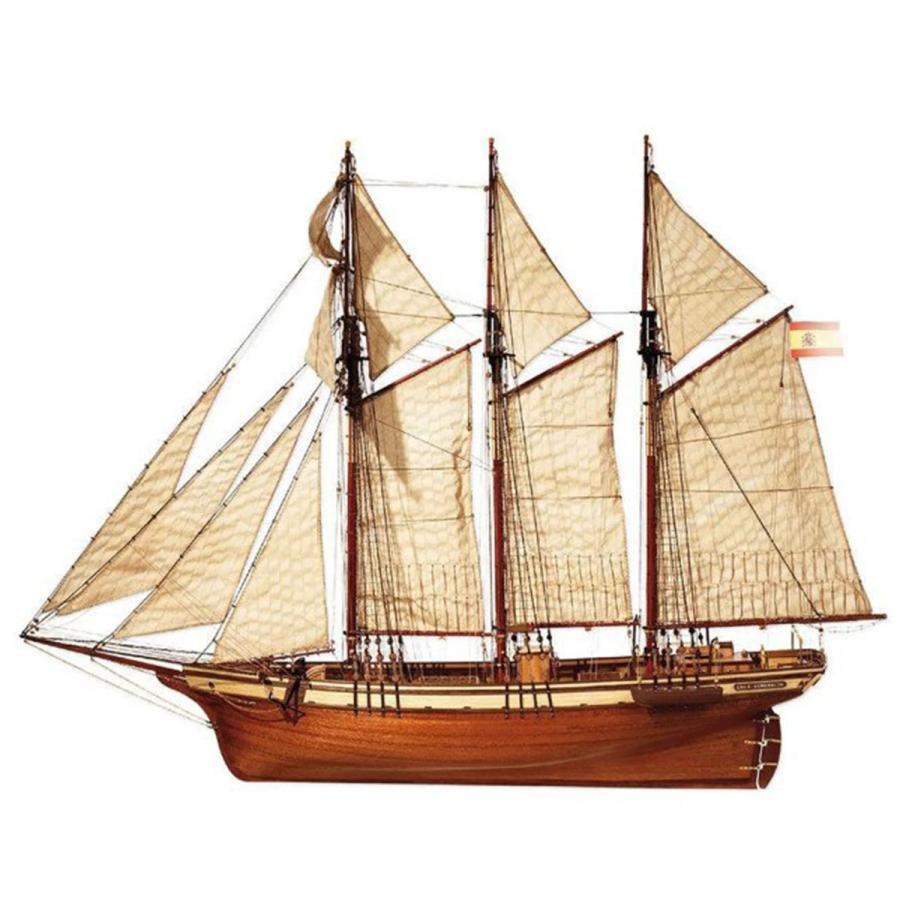 帆船模型キット カーラ エスメラルダ : oc13002 : 木製模型  
