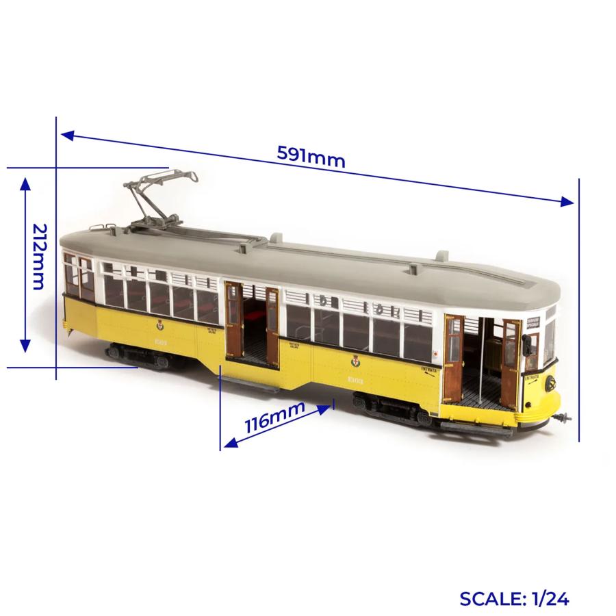 木製模型キット イタリア産業発展の象徴 路面電車ミラノ : 木製模型