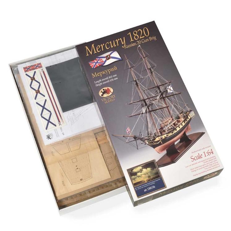 帆船模型キット マーキュリー : 木製模型キットのマイクロクラフト