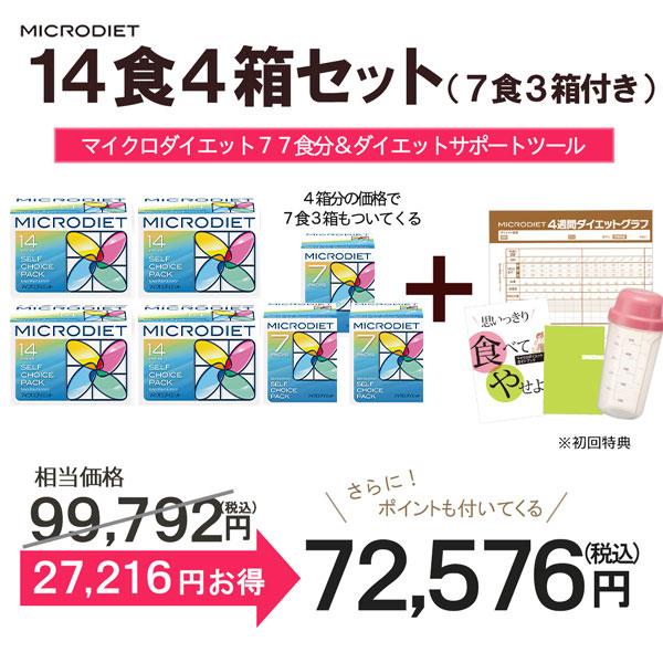 サニーヘルス マイクロダイエット14食4箱セット(7食3箱付き)/ 置き換え