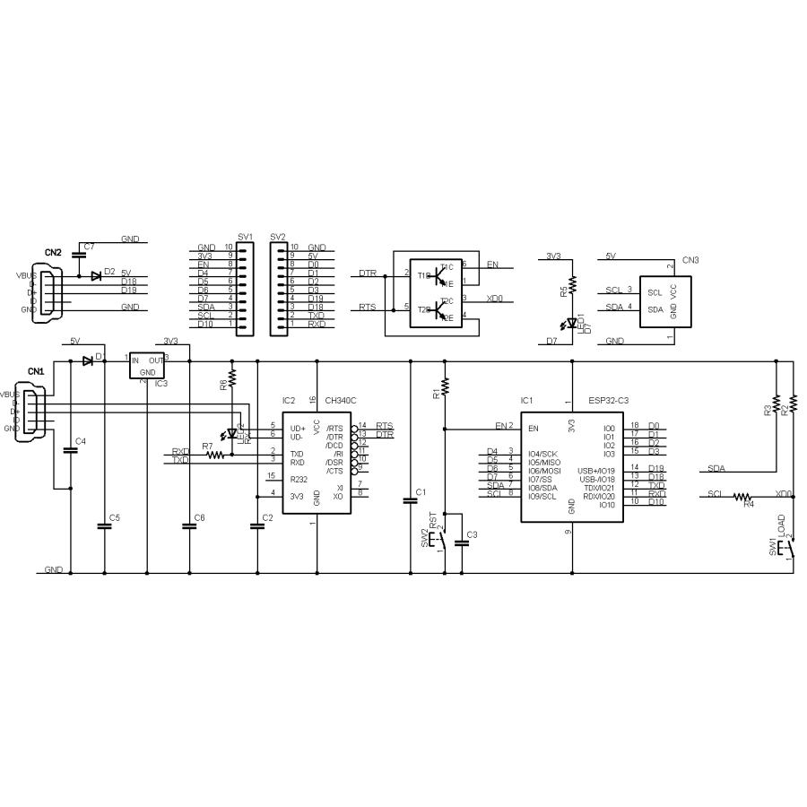 ESP32-C3-KEY-R1 (ESP32-C3-WROOM-02:RISC-V, 4M 開発ボード) |  | 04