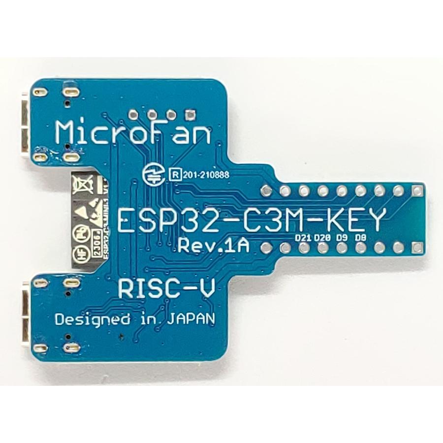 ESP32-C3M-KEY-R1A (ESP32-C3-MINI-1:RISC-V, 4M 開発ボード) Type-C USBコネクタ 技適取得済｜microfan｜02