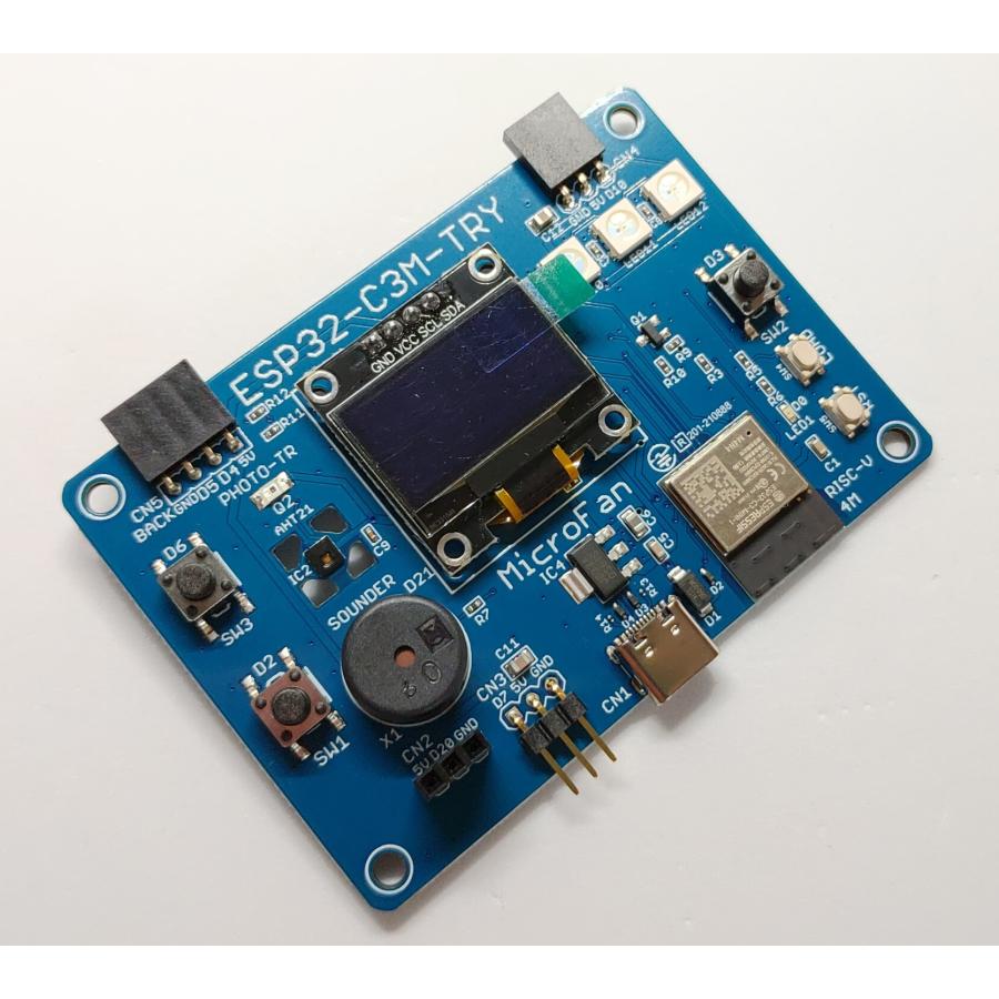 ESP32-C3M-TRY (ESP32-C3-MINI-1, 4M) オールインワン 開発ボード USB Type-C インターフェース付き 技適取得済｜microfan｜03