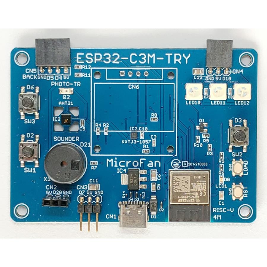 ESP32-C3M-TRY (ESP32-C3-MINI-1, 4M) オールインワン 開発ボード USB Type-C インターフェース付き 技適取得済｜microfan｜04