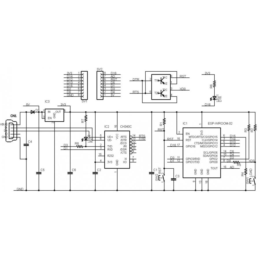 ESP8266-CORE-R1 (ESP-WROOM-02 開発ボード) |  | 10