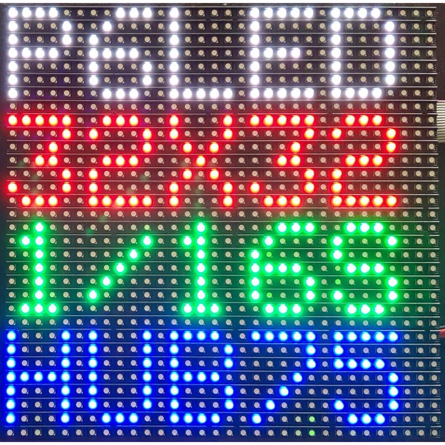 P6 RGB LEDマトリックスパネル 32X32ピクセル 192mmx192mm 室内用  :js-rgb-led-matrix-indoor-p6-32-32-16:マイクロファン Yahoo!ショップ - 通販 - Yahoo!ショッピング