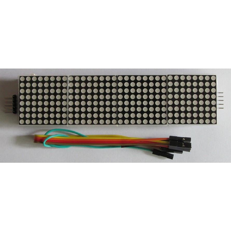 MAX7219 8X8ドットマトリックス4連赤色LEDモジュール | 