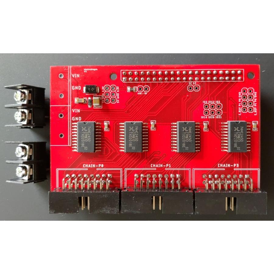 ラズベリーパイ用 RGB LEDマトリックスパネルアダプタV2 | 
