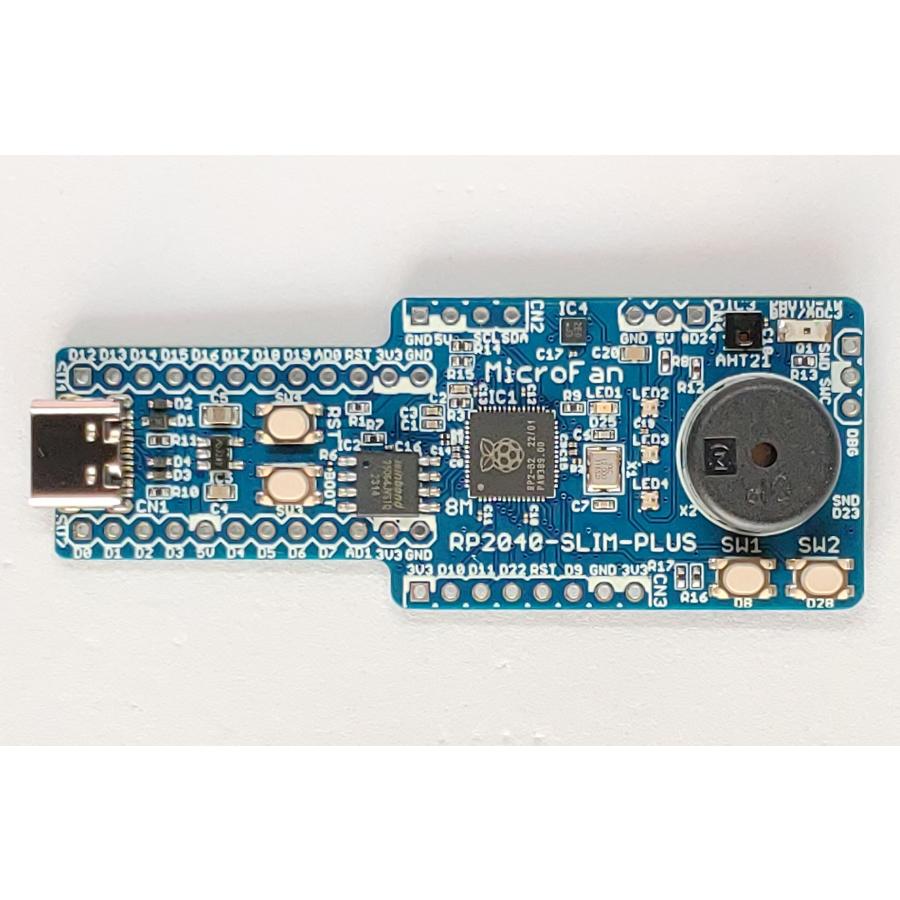 RP2040-SLIM-PLUS (RP2040, Dual ARM Cortex-M0+ 8MB Flash) +基本入出力+センサー 開発 ...