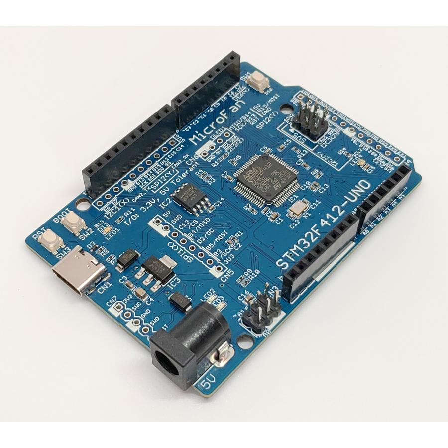 STM32F412-UNO (STM32F412RE, ARM Cortex-M4, 100MHz, 512KFlash, 256KRAM)+ 8MB Flash 開発ボード USB Type-C コネクタ |  | 01