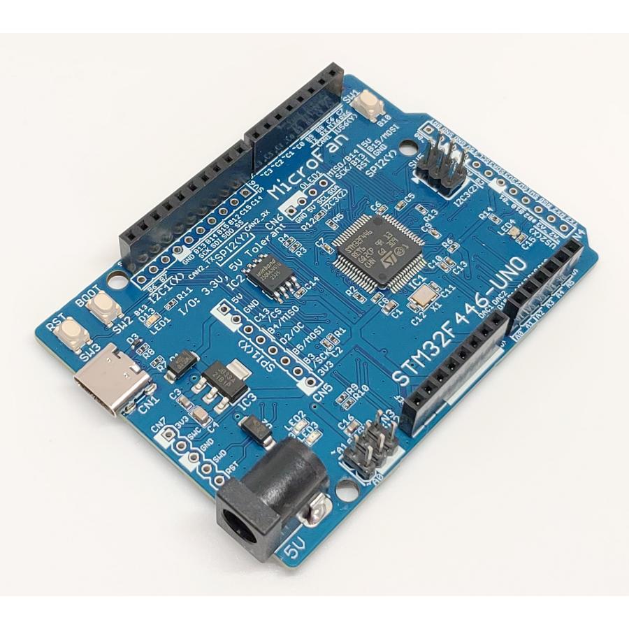 STM32F446-UNO (STM32F446RE, ARM Cortex-M4, 180MHz, 512KFlash, 128KRAM)+ 8MB Flash 開発ボード USB Type-C コネクタ |  | 01