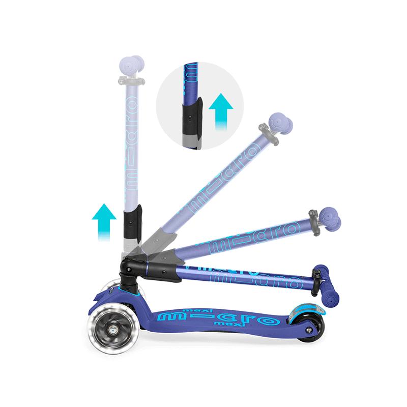 Micro Scooter マキシ マイクロ 折りたたみ デラックス LED 5歳 Micro Scooter マキシ マイクロ 折りたたみ デラックス LED 5歳