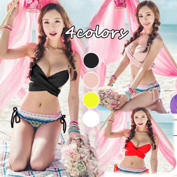 ビキニ 水着 レディース クロスデザインビキニ 激安 通販 セクシー 可愛い女性 レディス スイムウェア 人気 ママ エスニック柄 ２０代 ３０代 Lwj Lady49 ミックスジュース 通販 Yahoo ショッピング