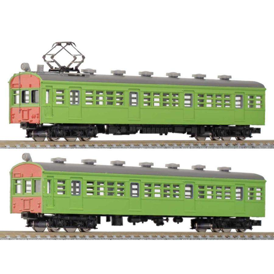 着色済み クモハ73形＋クハ79形 2両編成セット（ウグイス色） 【グリーンマックス・13013】 | グリーンマックス