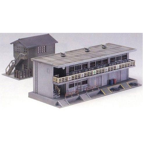 オリジナル　組み立て済み未塗装キット 橋と小舟セット （未塗装組立キット） 【グリーンマックス・2164