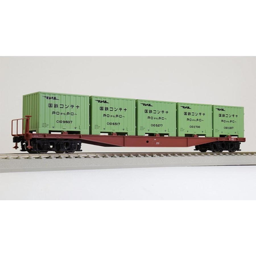 コキ5500 縦補強4本タイプ （C10形コンテナ搭載） 【天賞堂・58032】 | 