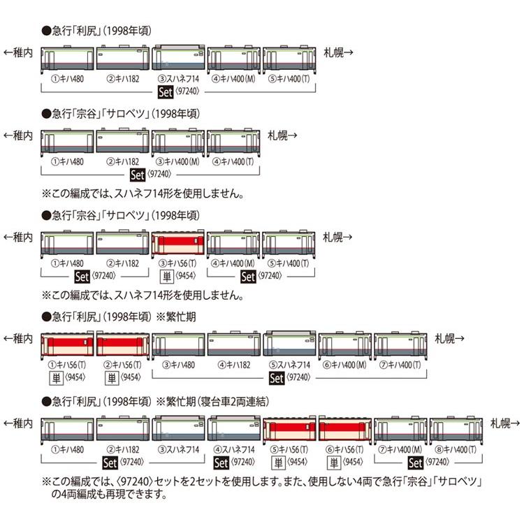 ※新製品 7月発売※ キハ400系急行ディーゼルカー（利尻）セット（5両） 【TOMIX・97240】 | トミックス | 01