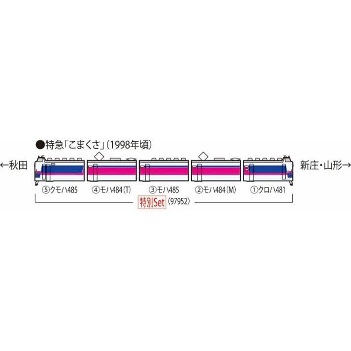 485-1000系特急電車（こまくさ）セット（5両） 【TOMIX・97952 