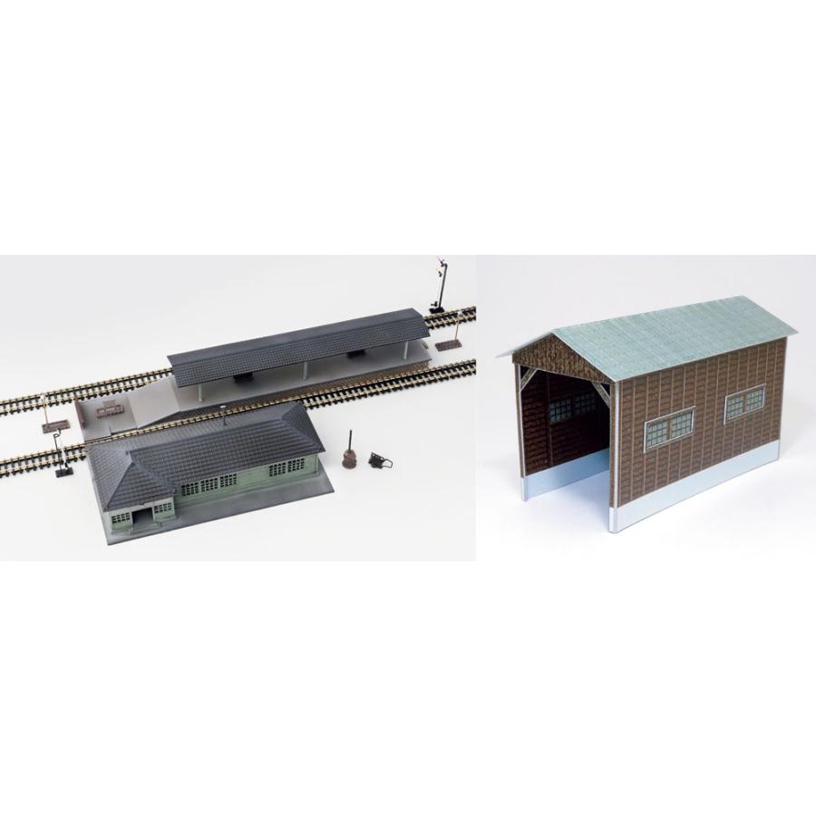 ローカル駅舎 ローカルホーム+小型車庫 【グリーンマックス・9801】 | グリーンマックス