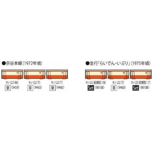 トミックス キハ22-200形ディーゼルカー（前期型）セット（2両