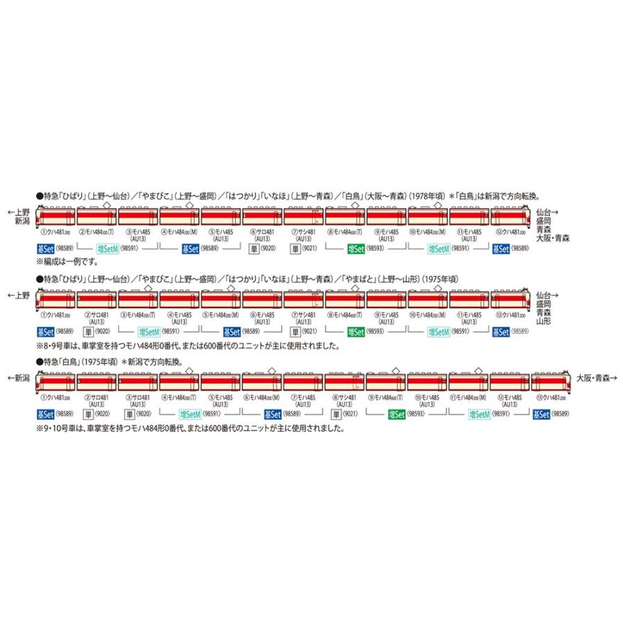 485系特急電車(モハ484-600)増結セット(2両) 【TOMIX・98593】 | トミックス | 01