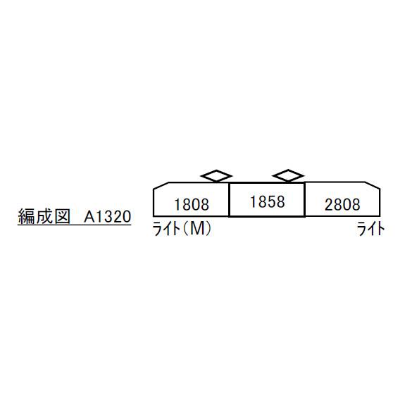 マイクロエース 豊橋鉄道1800系 椿 3両セット 【マイクロエース・A1320