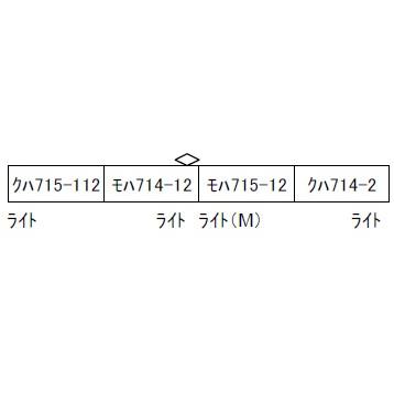 715系（クハ714）・JR九州色 4両セット  【マイクロエース・A2291】 |  | 01