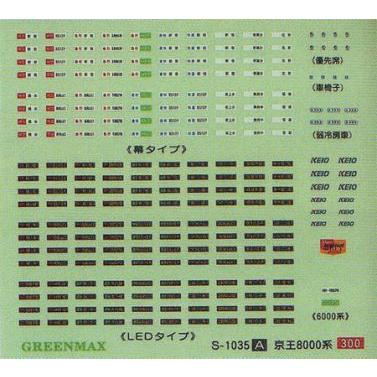 京王8000系ステッカーA 【グリーンマックス・S-1035A】 : ミッドナイン