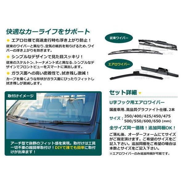 2本セット エアロワイパー トヨタ アルファード アルファードハイブリッド ANH/MNH10系/15/ATH10W ブラック 黒|middlereus-shopping|02