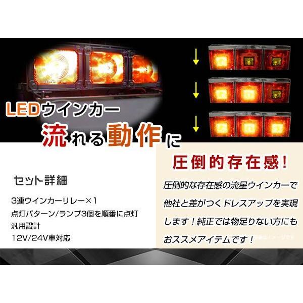 流星☆ LEDテープ LEDバルブ 対応◎ 3連 流れるウインカー 流星☆ LEDテープ LEDバルブ 対応◎ 3連 流れるウインカー