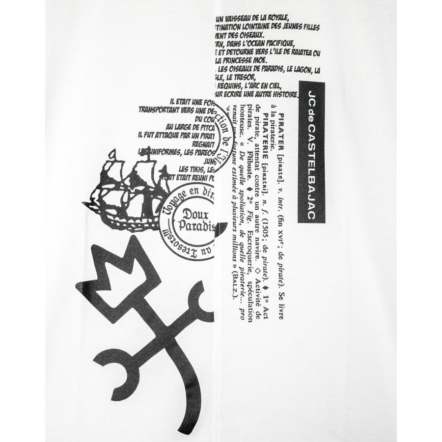 ★送料込み★カステルバジャックの大きな家紋とロゴの半袖Tシャツ　白(LL)6873｜midfielder-y｜04