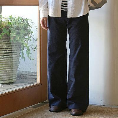 （OUTLET）style+confort スティールエコンフォール コットンワイドパンツ 201-40123・402-41001