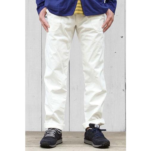 （OUTLET）OUVERT オヴェール  PANTALONS/ホワイトコットンパンツ/ベイカーパンツモチーフ｜midlandship