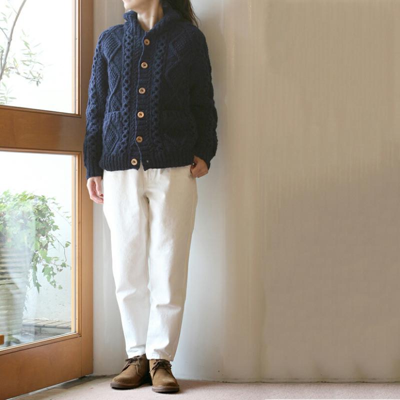 ネペンテス別注 アテナデザイン カーディガン Athena Designs（アテナデザイン） GentsPopcorn Knit Cardigan