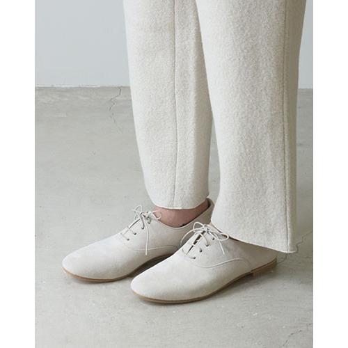 evam eva（エヴァムエヴァ） レザーレースアップシューズ E193Z065