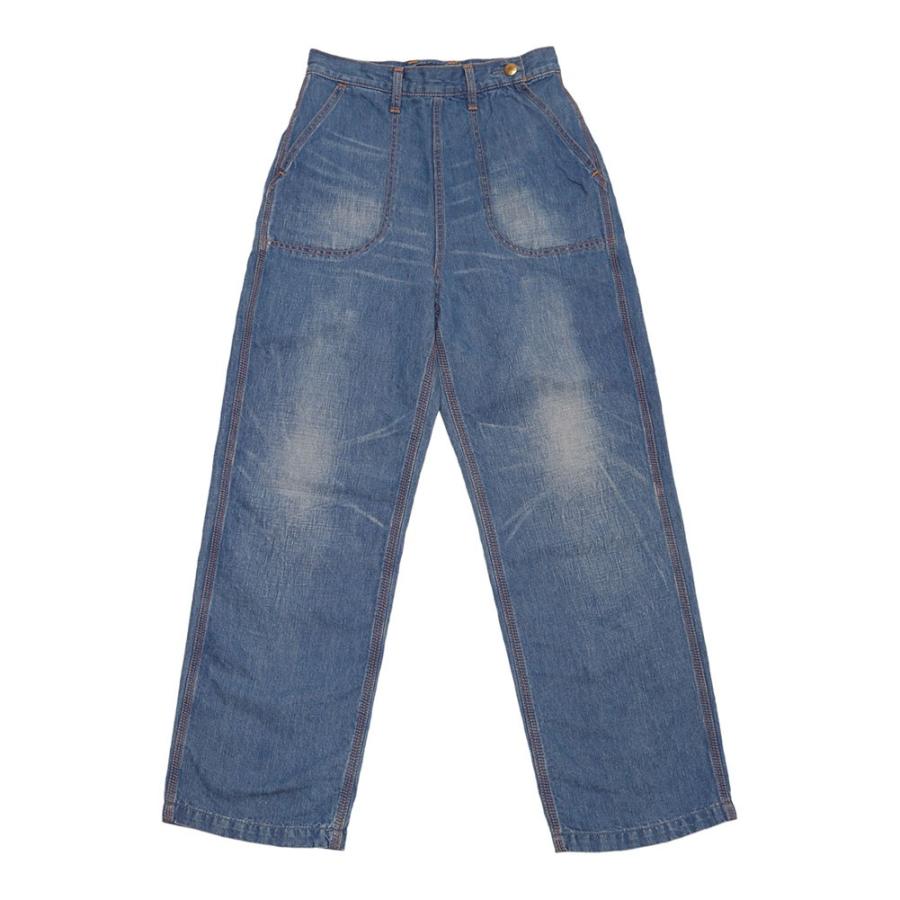 caqu（サキュウ） デニム_ antique denim_ リネンランチパンツ 04224