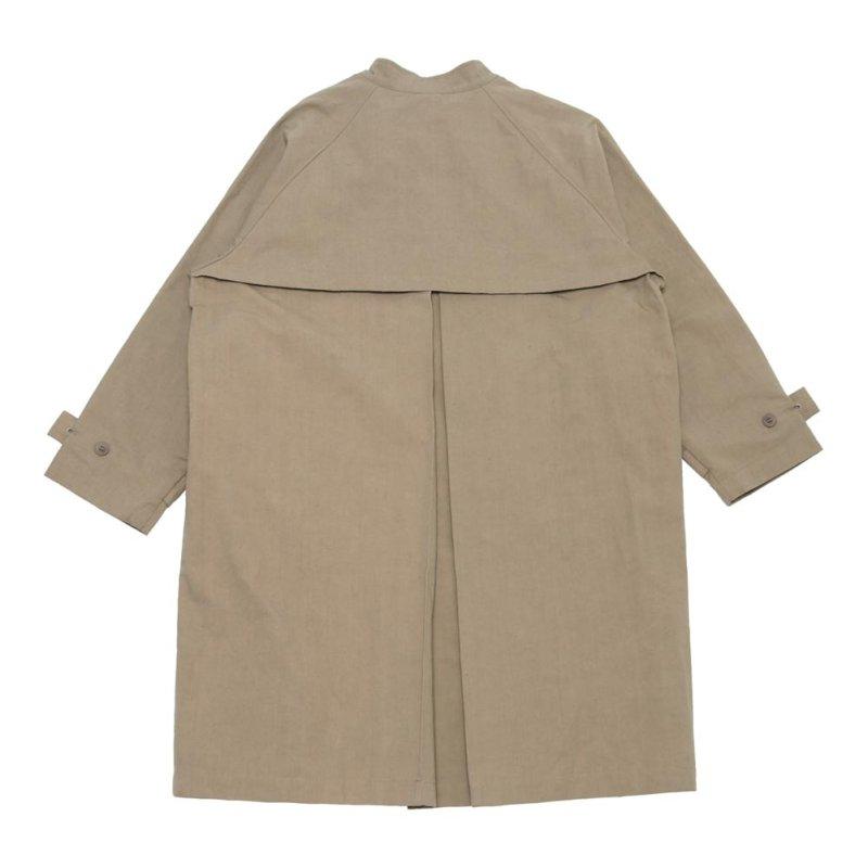 evam eva エヴァムエヴァ リネンスプリングコート 1 ベージュ evam eva（エヴァムエヴァ） cotton henp raglan coat E261T035
