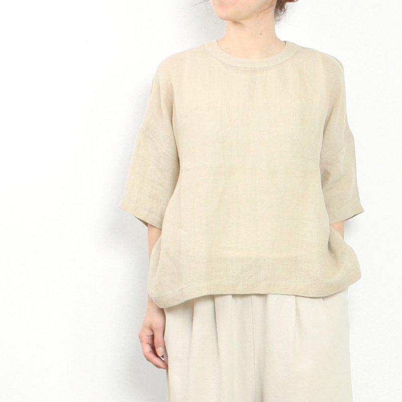 エヴァムエヴァ　リネン100% Vネックプルオーバー　新品タグ付き evam eva（エヴァムエヴァ） linen pullover E261T204 : MIDLAND SHIP