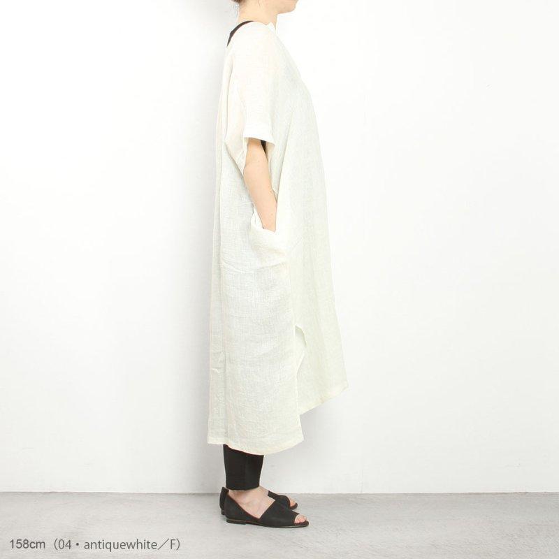 evam eva エヴァムエヴァ linen poncho E261T206_7